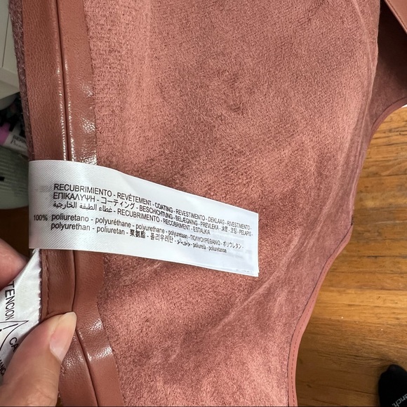 Zara Burgundy Leather Dress - Picture 4 of 6